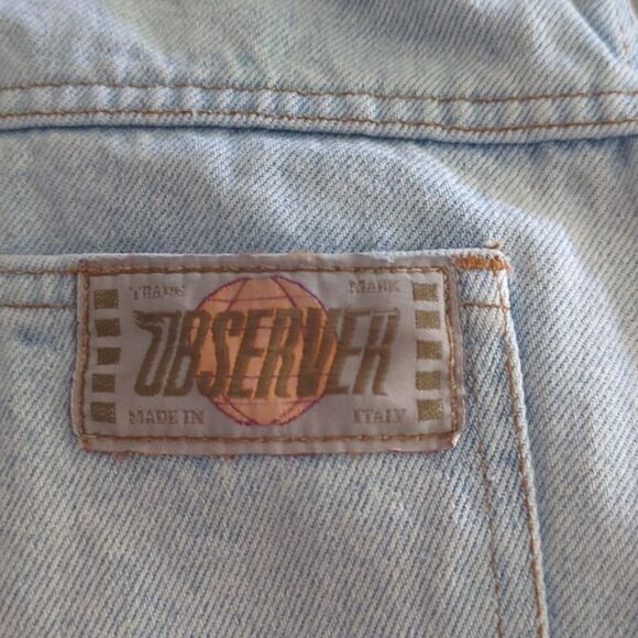 Vintage‎ Observer floral embroidered jean shorts made in Italy - Picture 3 of 11